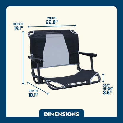 Big Comfort Stadium Chair™ with Armrests - Game Day Comfort