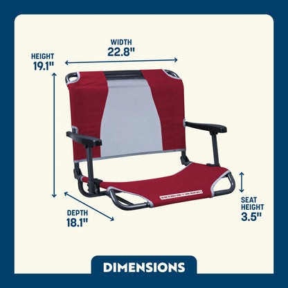 Big Comfort Stadium Chair™ with Armrests - Game Day Comfort