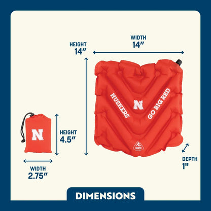 College V Seat™ Inflatable Stadium Cushion - Nebraska Cornhuskers - Game Day Choice