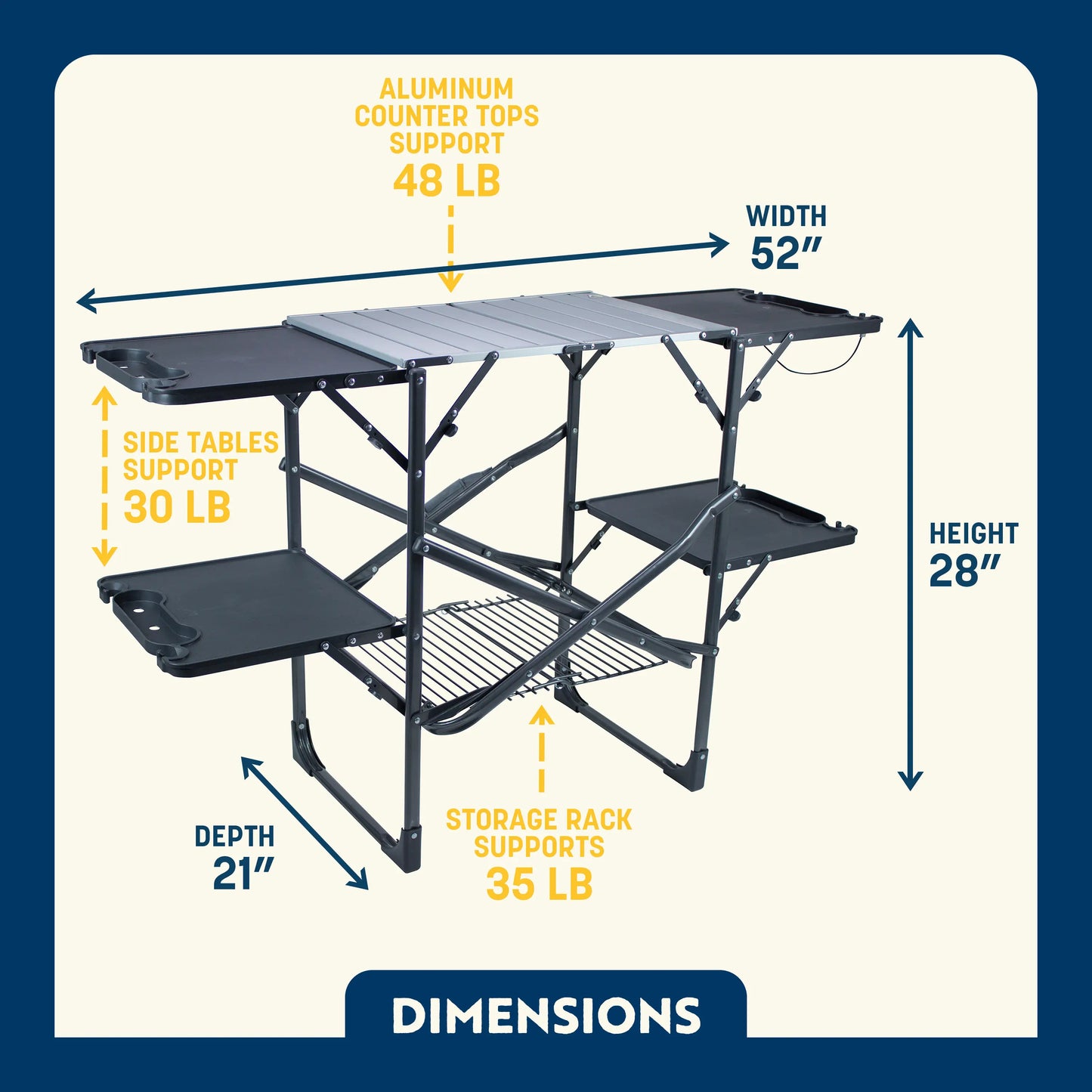 Slim-Fold Cook Station™ - Camp Prep