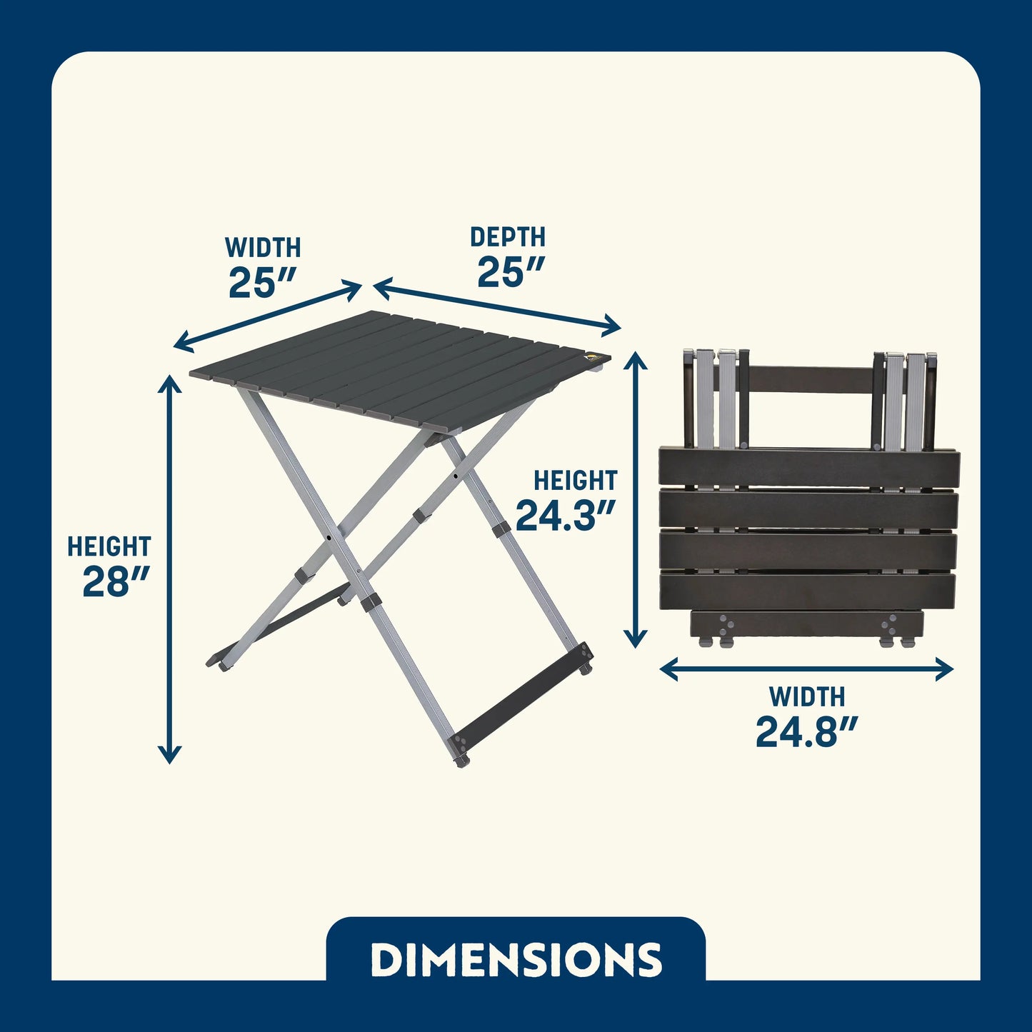 Compact Camp Table 25™ - Home Grill Setup