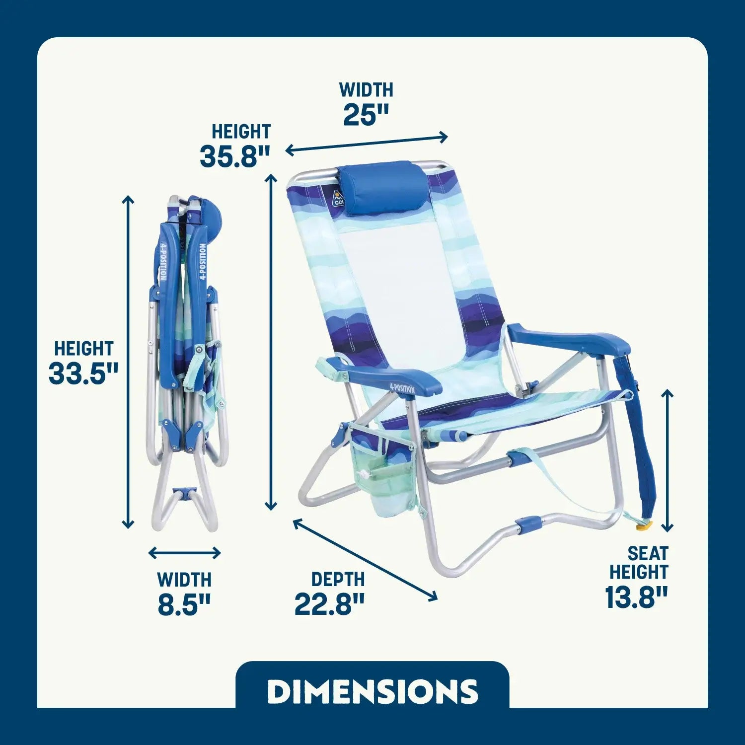 Bi-Fold Beach Chair™ - Sunny Shore Fit