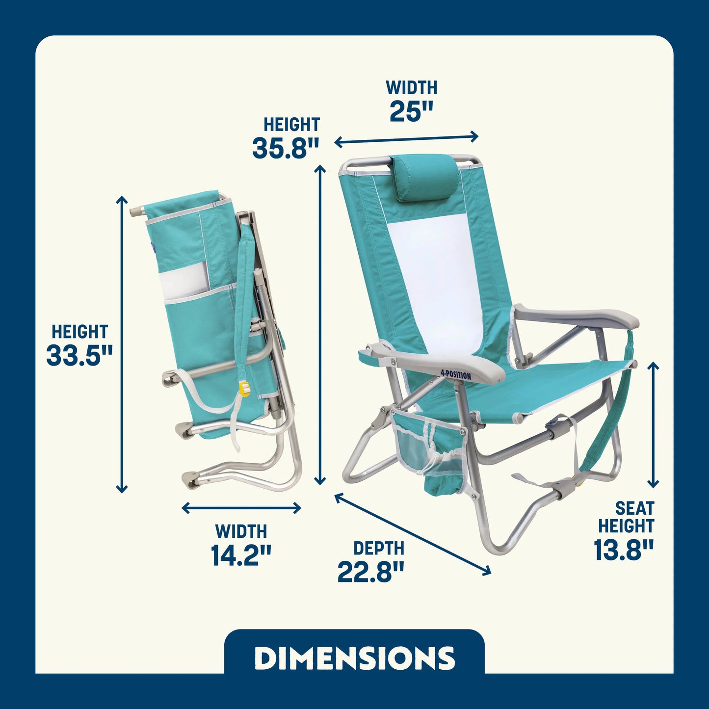 Bi-Fold Beach Chair™ - Sunny Shore Fit