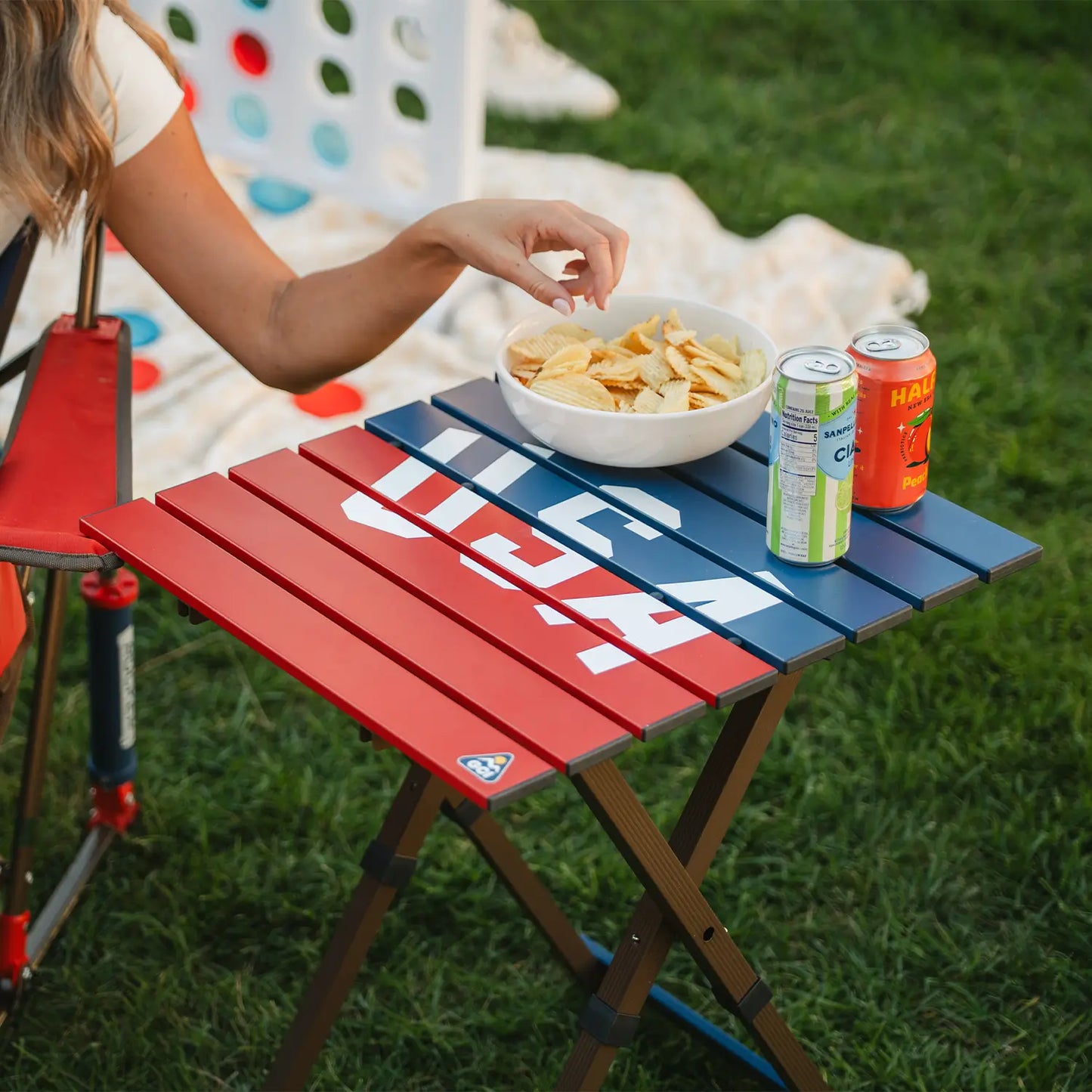 Compact Camp Table 20™ - USA Anniversary Deluxe - Patio Station