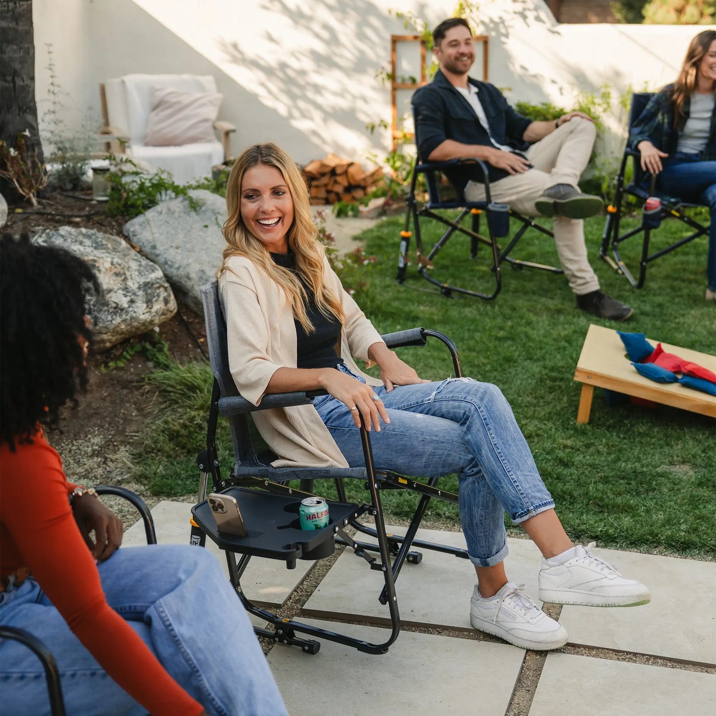Freestyle Rocker™ with Side Table - Camp Prep