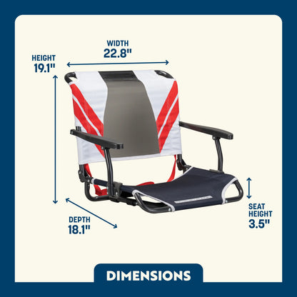 Big Comfort Stadium Chair™ with Armrests - Game Day Comfort
