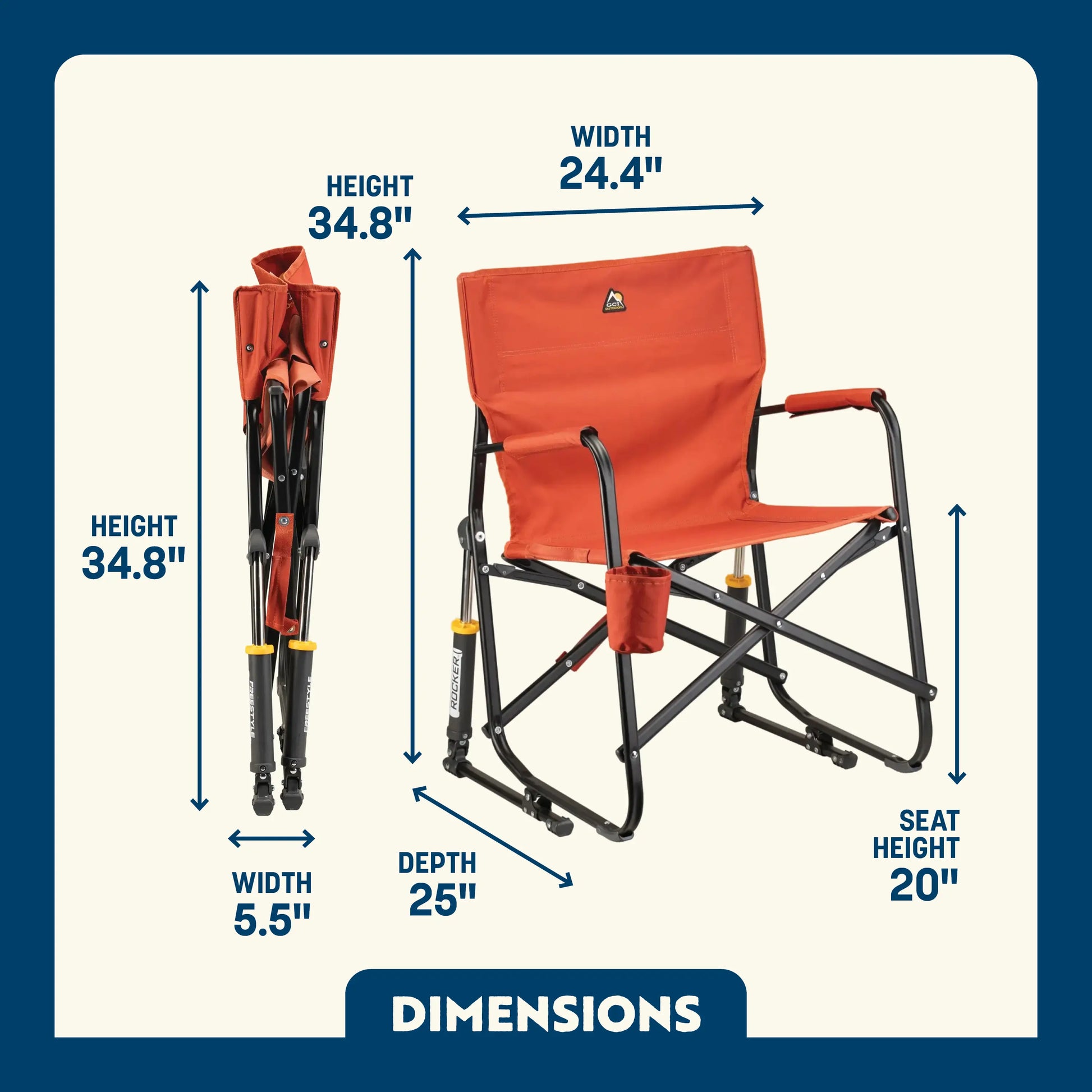 Freestyle Rocker™ - Pumpkin Spice - Patio Comfort