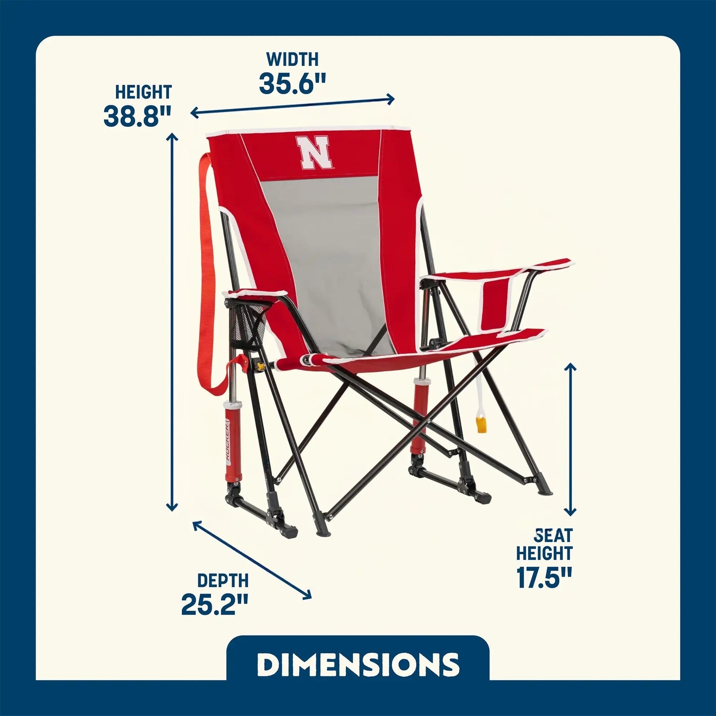 College Comfort Pro Rocker™ - Nebraska Cornhuskers - Team Day Pick