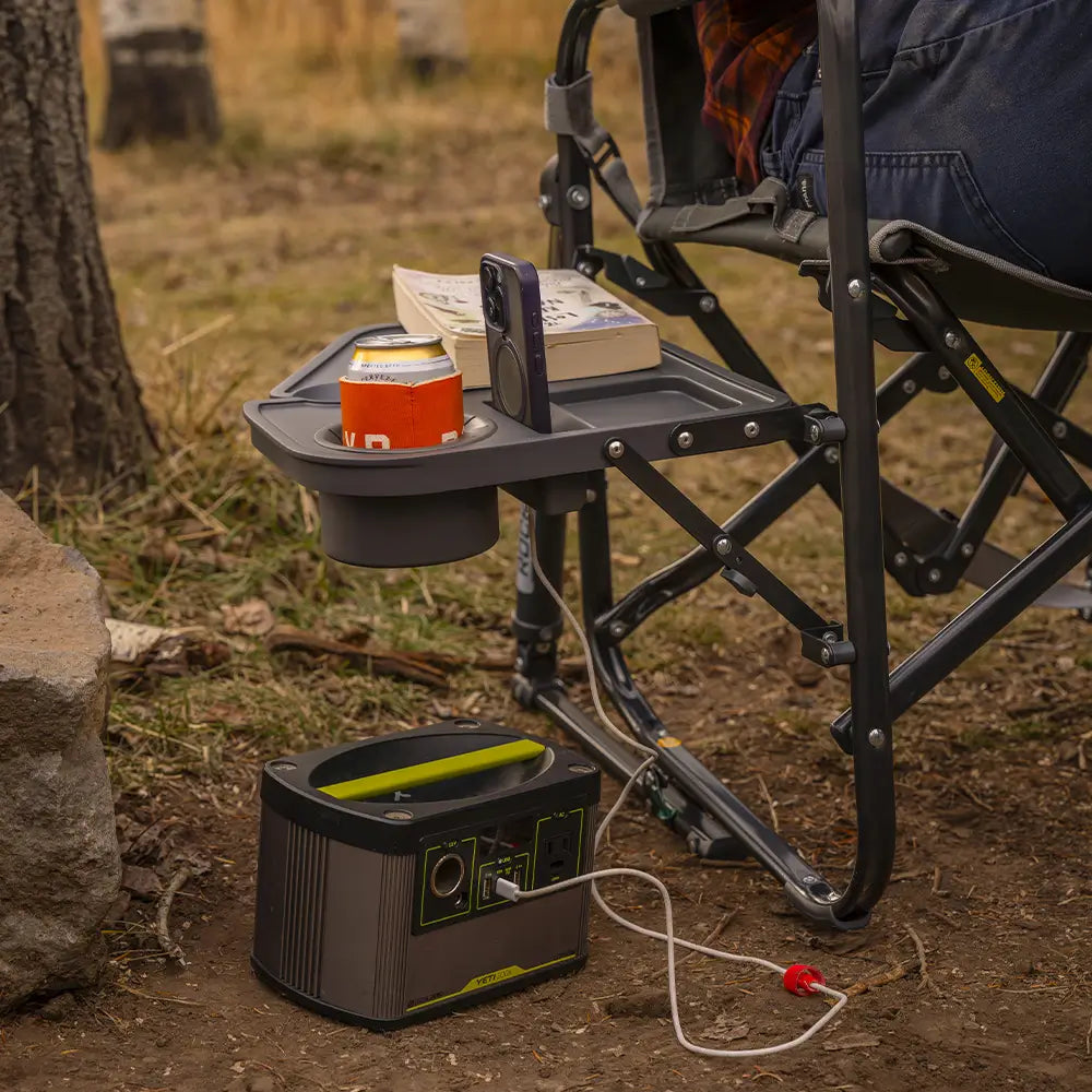 Stowaway Rocker™ with Side Table - Travel Setup