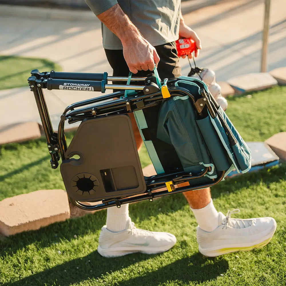 Stowaway Rocker™ with Side Table - Travel Setup