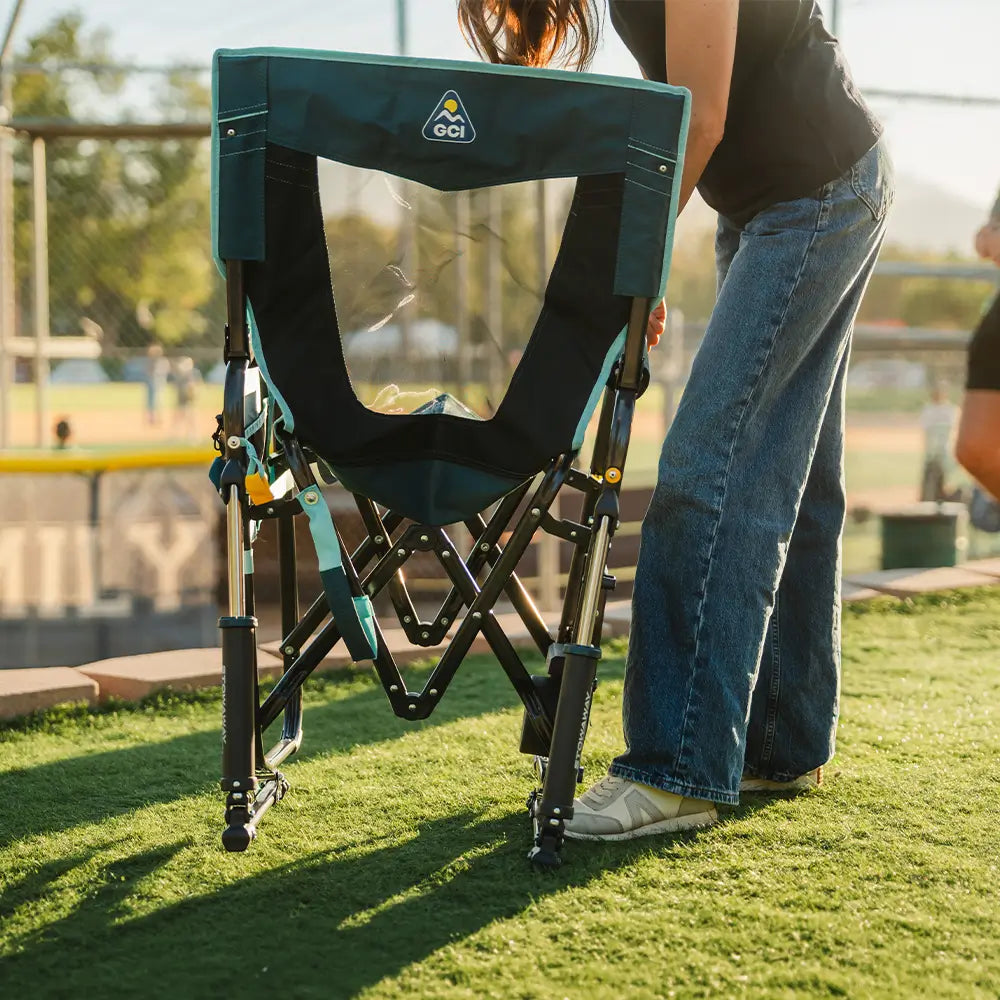 Stowaway Rocker™ with Side Table - Travel Setup