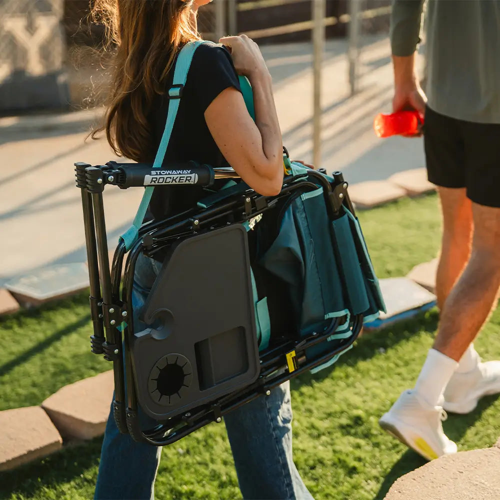 Stowaway Rocker™ with Side Table - Travel Setup