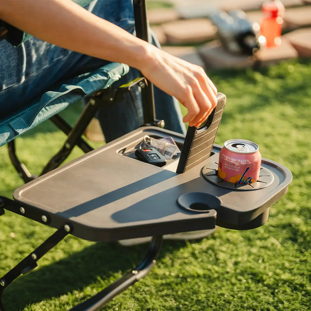 Stowaway Rocker™ with Side Table - Travel Setup