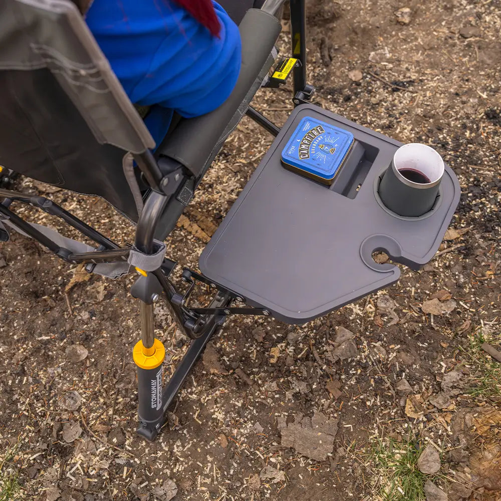 Stowaway Rocker™ with Side Table - Travel Setup