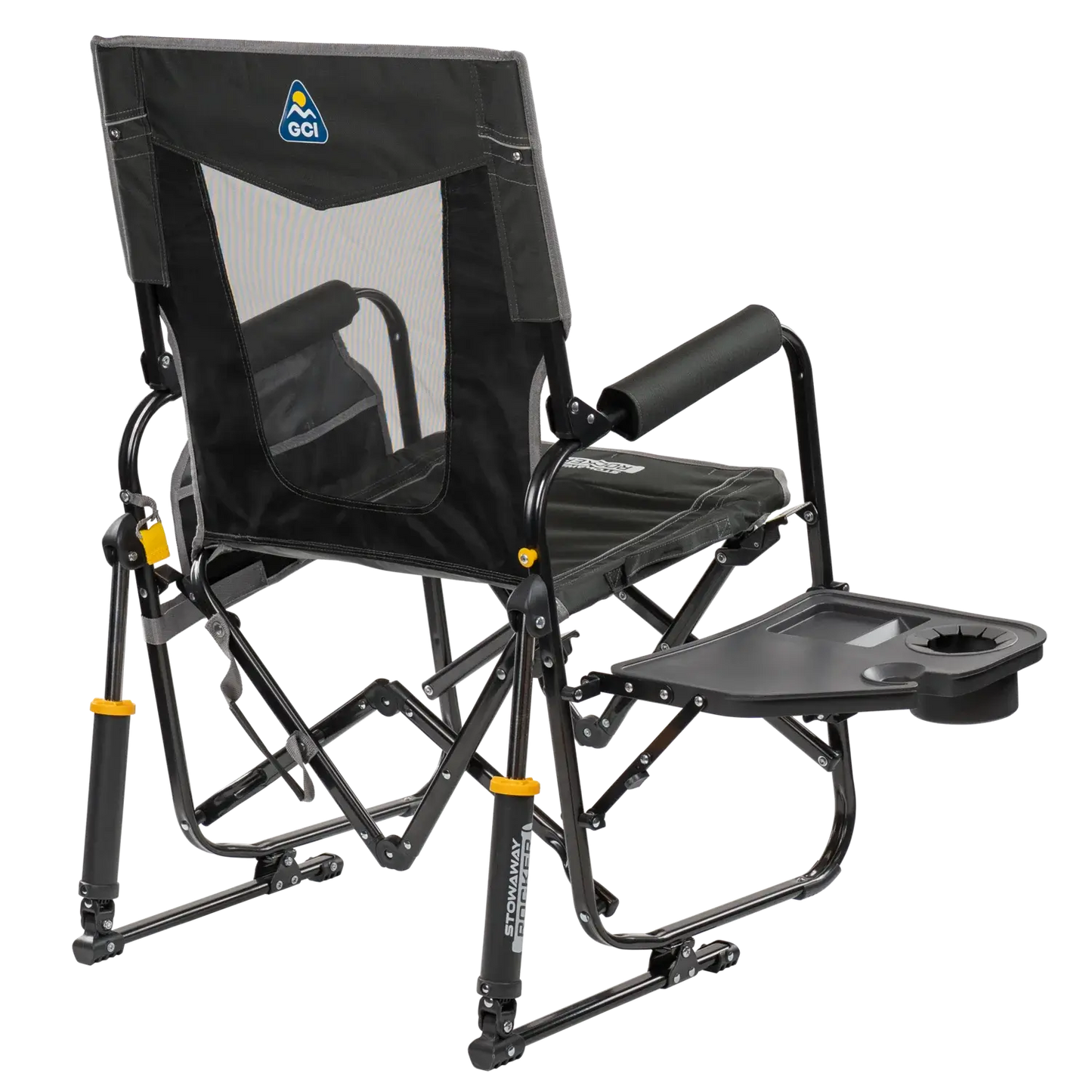 Stowaway Rocker™ with Side Table - Travel Setup