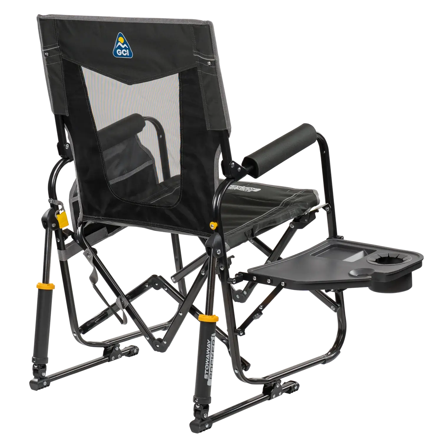 Stowaway Rocker™ with Side Table - Travel Setup
