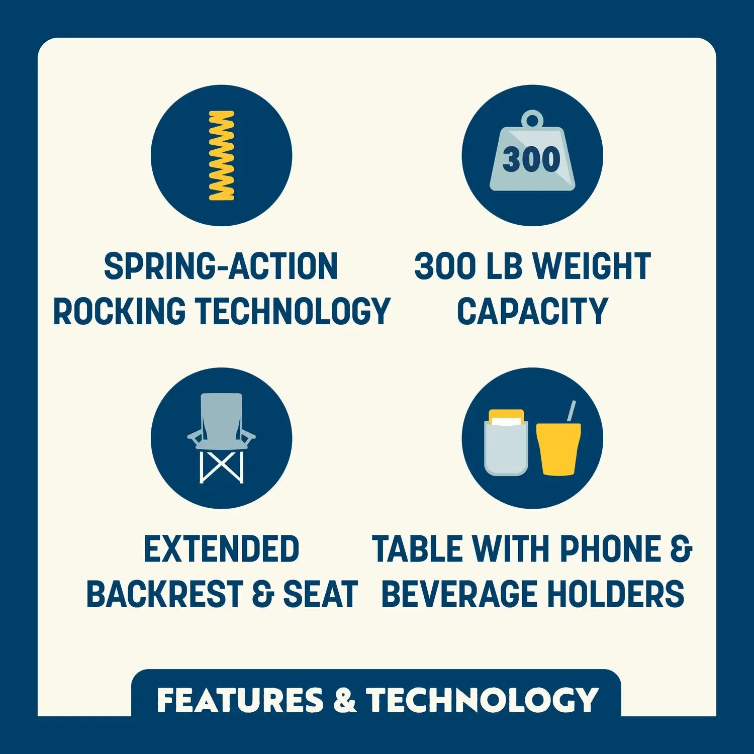 Stowaway Rocker™ with Side Table - Travel Setup
