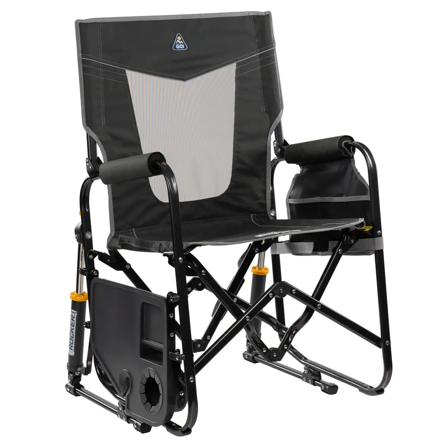Stowaway Rocker™ with Side Table - Travel Setup