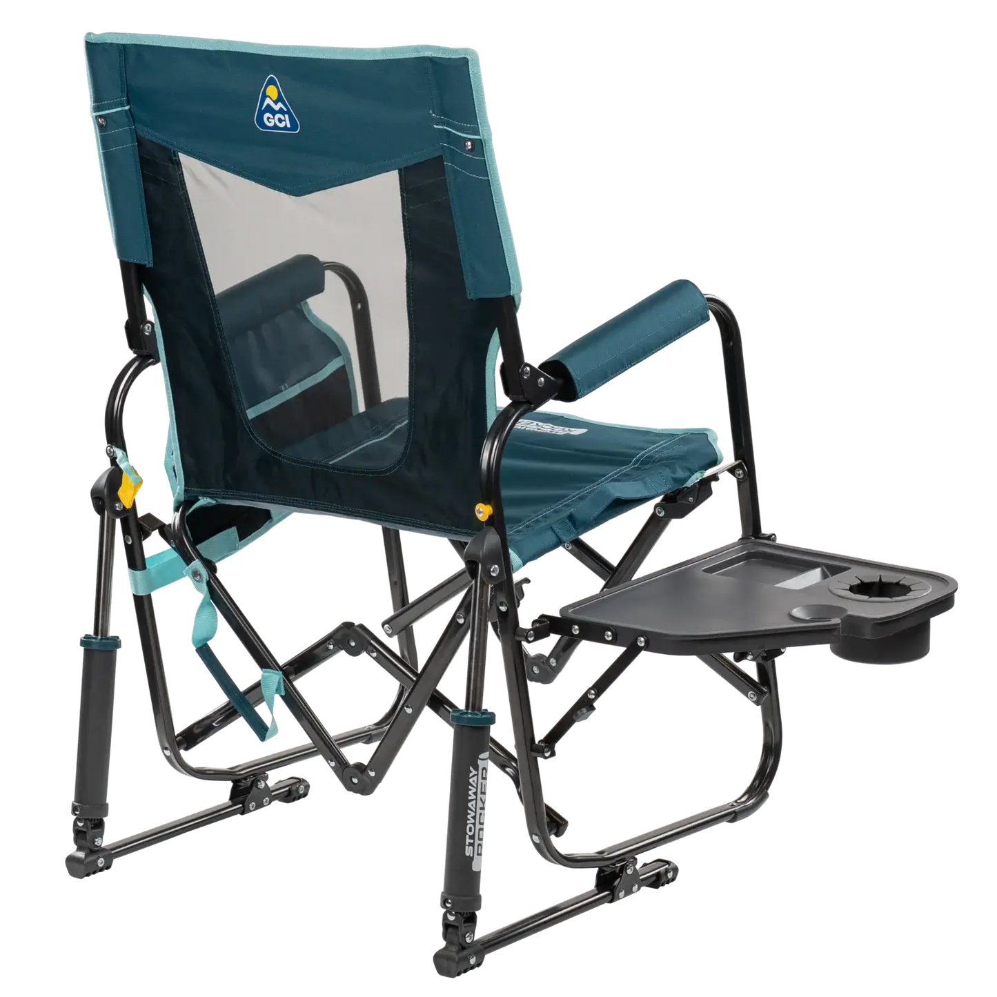 Stowaway Rocker™ with Side Table - Travel Setup