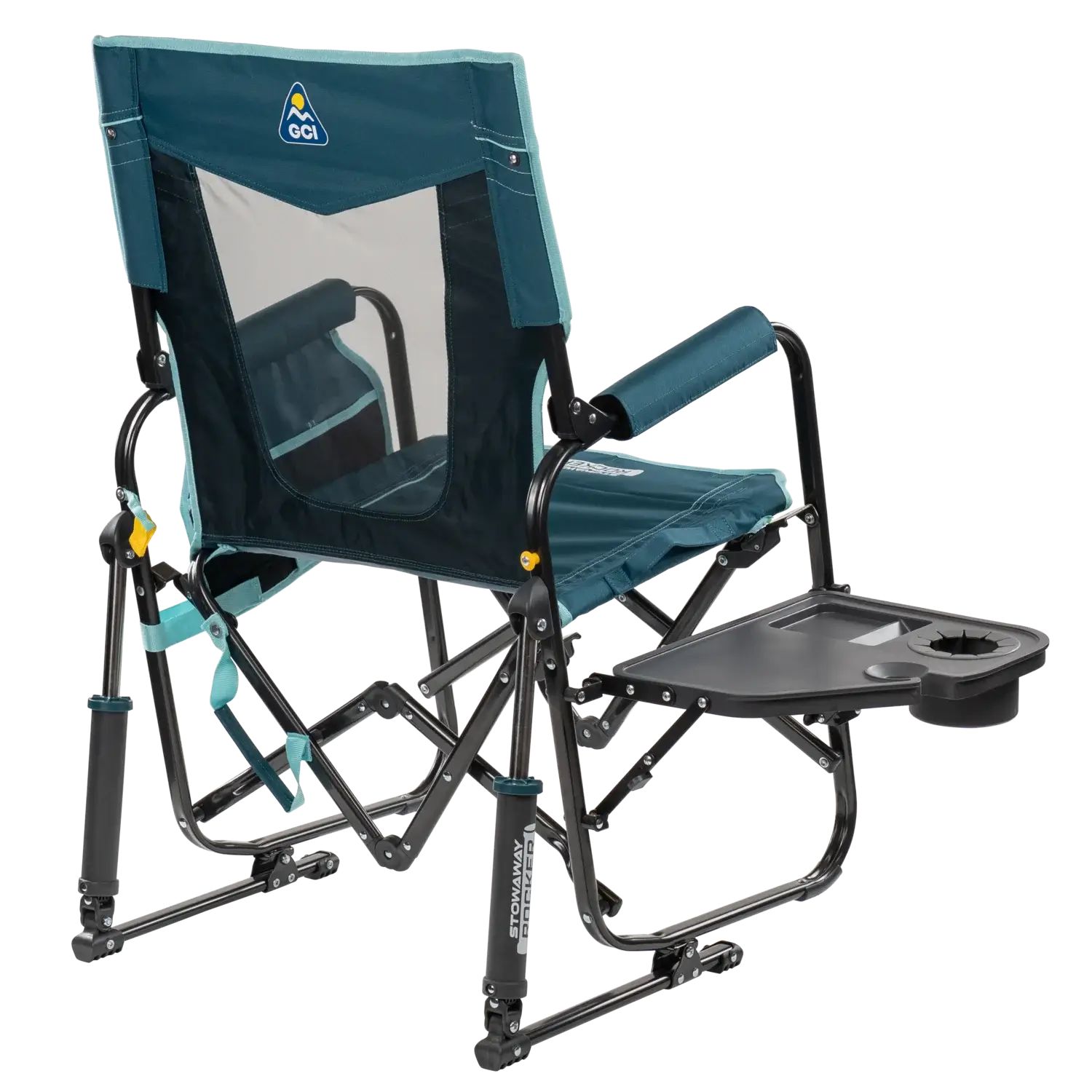 Stowaway Rocker™ with Side Table - Travel Setup
