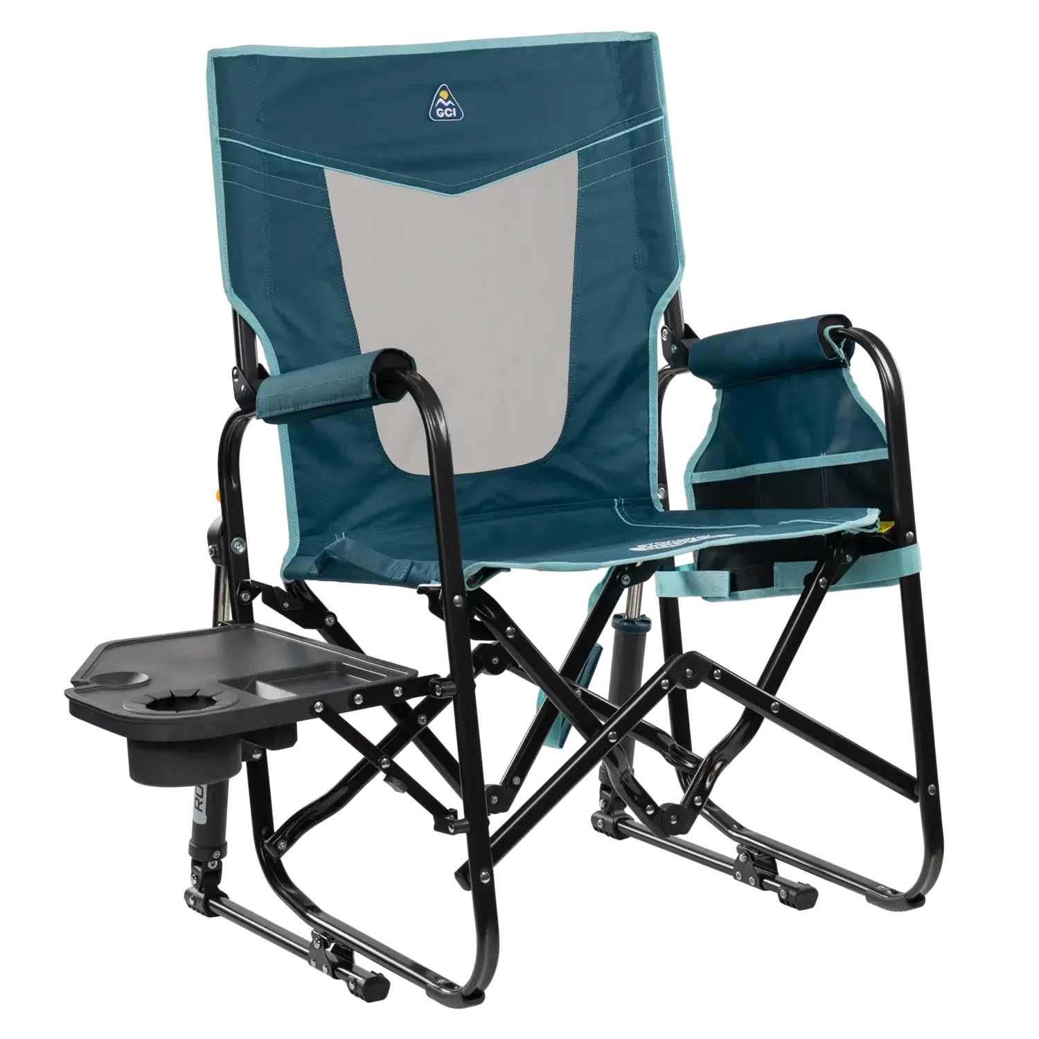 Stowaway Rocker™ with Side Table - Travel Setup