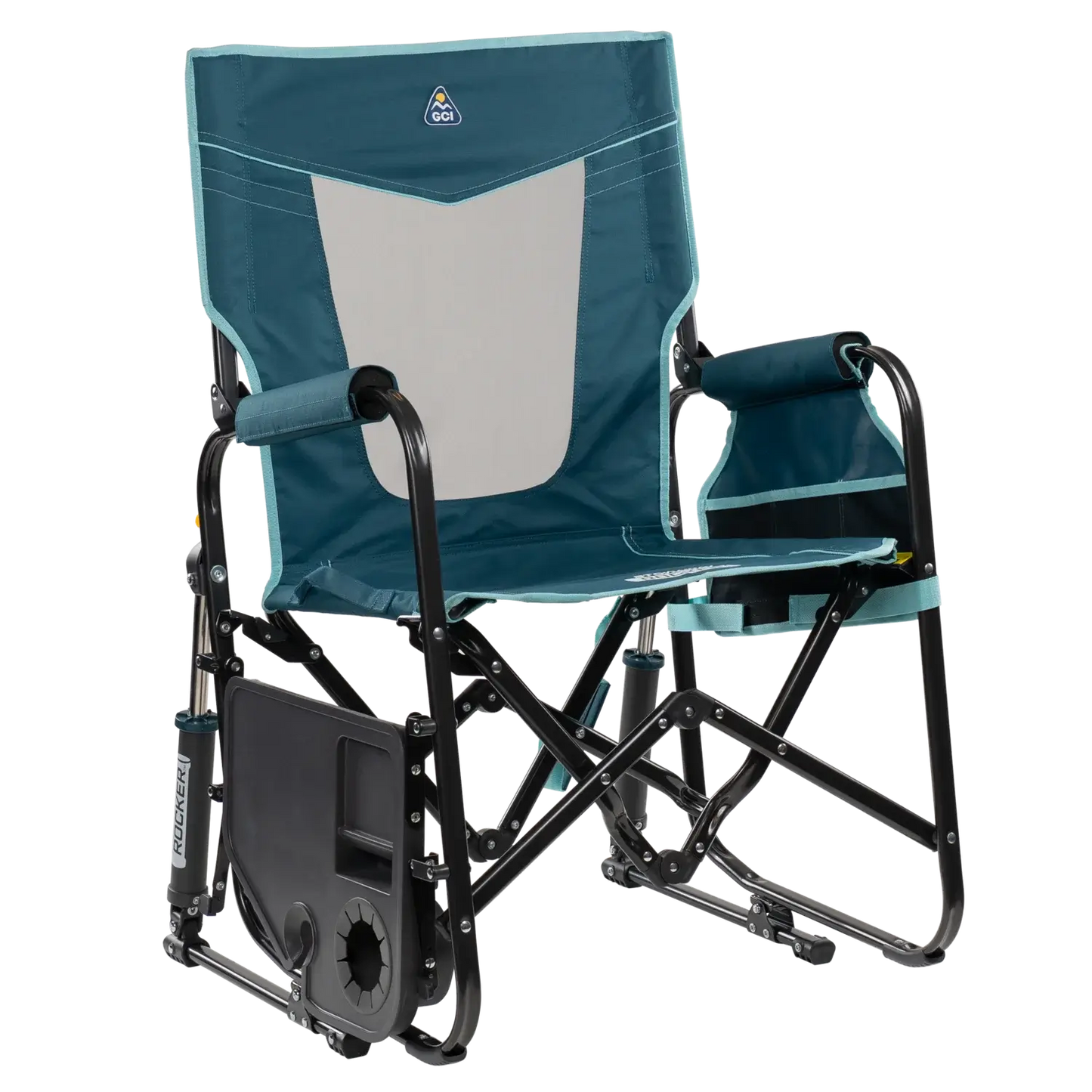 Stowaway Rocker™ with Side Table - Travel Setup