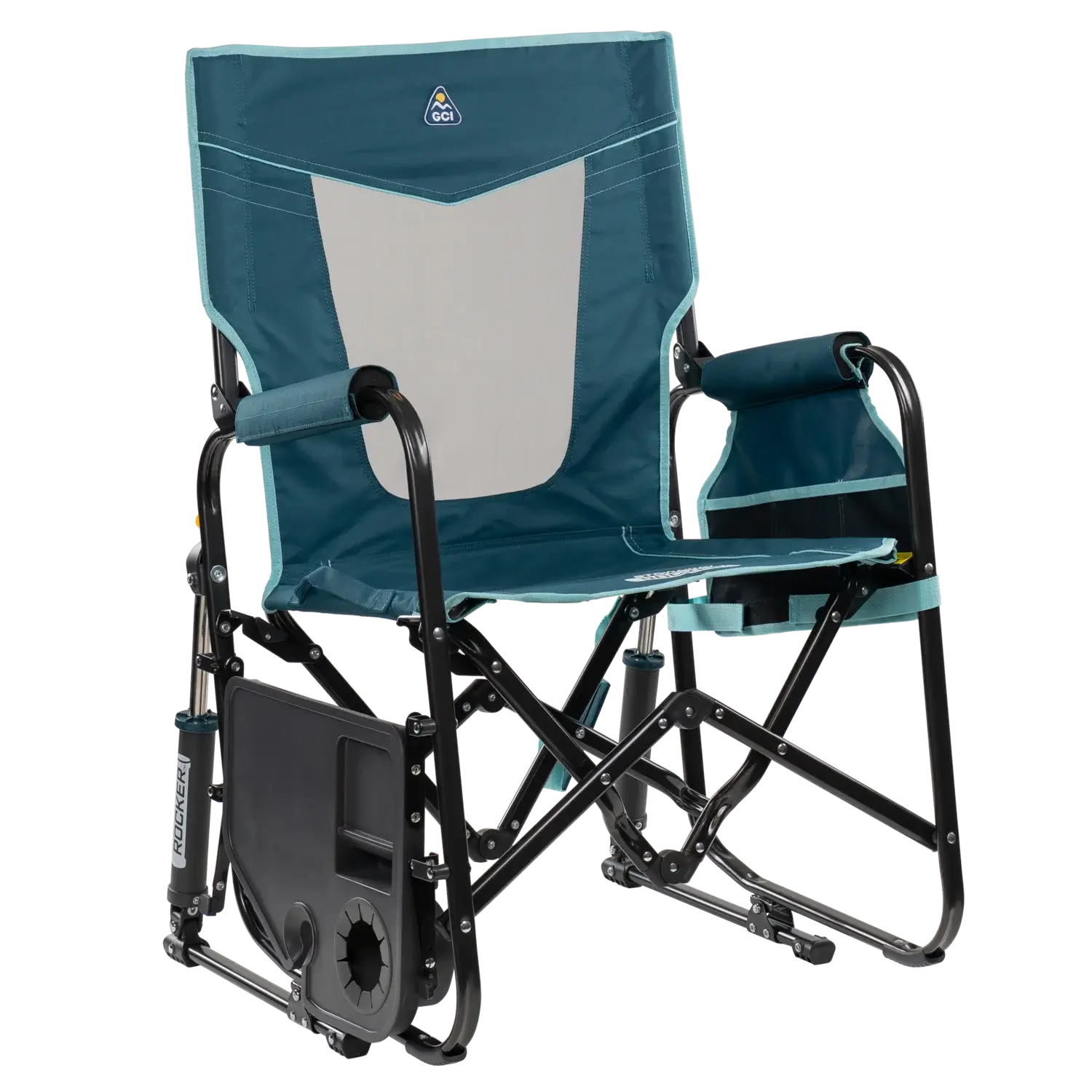 Stowaway Rocker™ with Side Table - Travel Setup